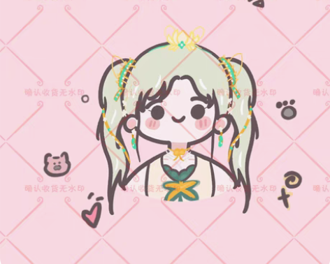 包邮手绘q版小动物头像 卡通人物形象 真人...