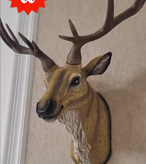 包邮【特价捡漏全新】家装墙壁挂饰品 招财鹿...