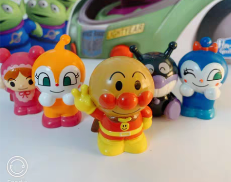 包邮稀有中古玩具 面包超人细菌小子系列5只...