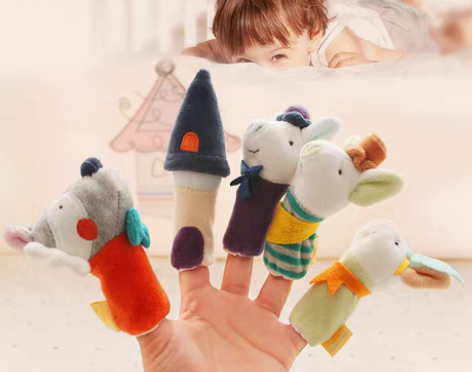 转卖婴儿指偶玩具三只小猪讲故事道具生肖手指...