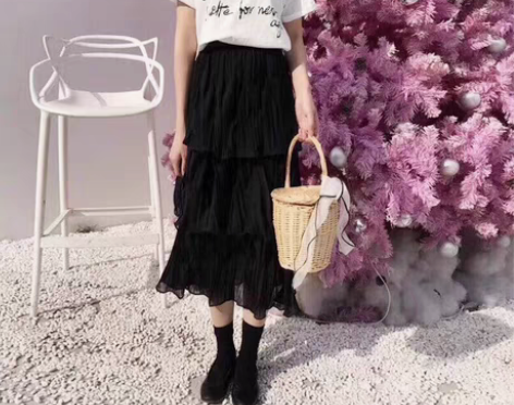 转卖雪纺半身裙仙女裙chic甜美蛋糕裙夏新...