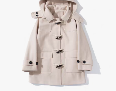 转卖PINKDOG粉狗 短款加厚牛角扣大衣...