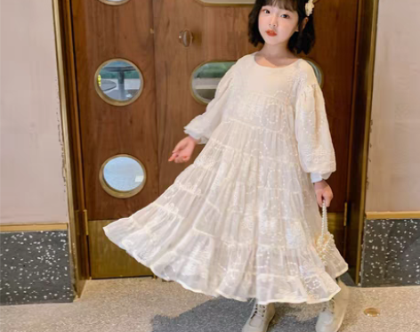 转卖女童连衣裙春秋季新款中大童韩版公主风女...