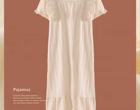 转卖南极人公主风睡裙女夏季短袖纯棉睡衣女2...