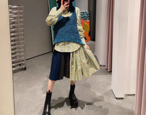 转卖全新！ 田园风碎花衬衫… 同款裙子已出...