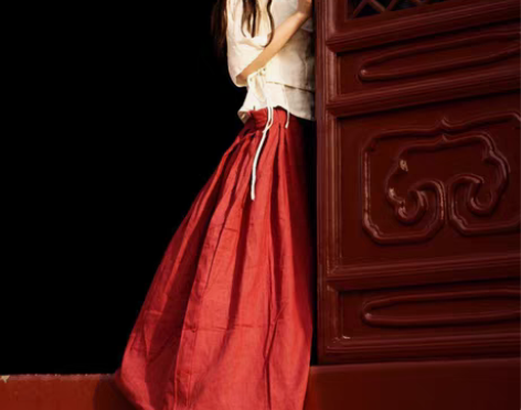 转卖乱在江南棉麻改良汉服半身裙女春秋中长款...