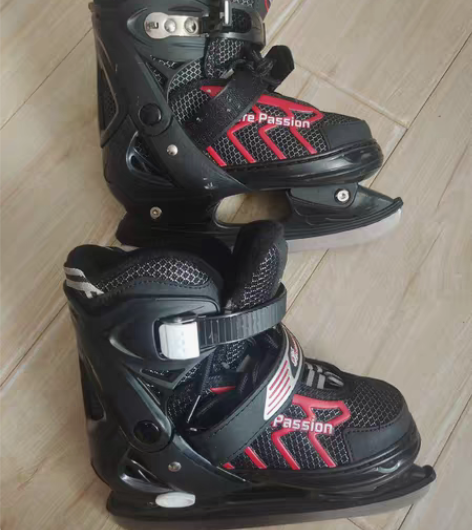 包邮伴威冰刀鞋男女儿童初学成人专业保暖可调...