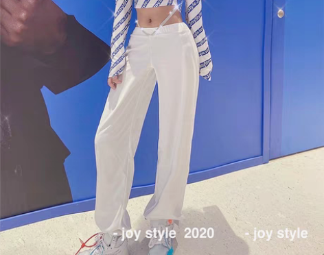 转卖金金酷酷哒【王炸小蛮腰】高腰直筒休闲裤...