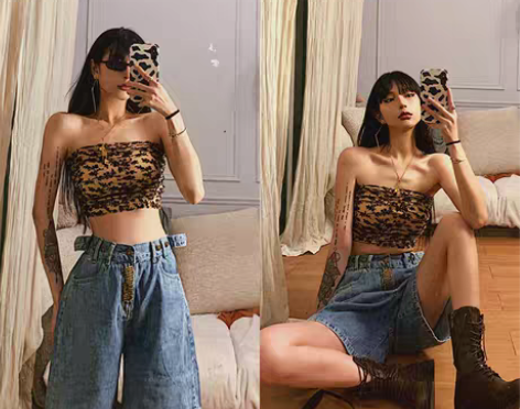 转卖DAFEN原创欧美复古宽松水洗刺绣牛仔...