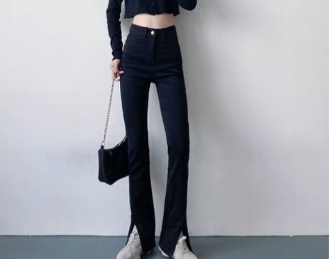 转卖【礼遇价】2022年春装新款高腰弹力开...