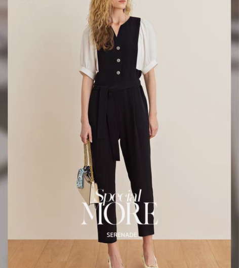 包邮音儿高腰修身连体裤，全新100出，三标...