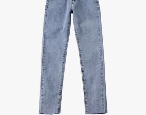 转卖紧身不松垮，显腿长！高腰三粒扣弹力显瘦...