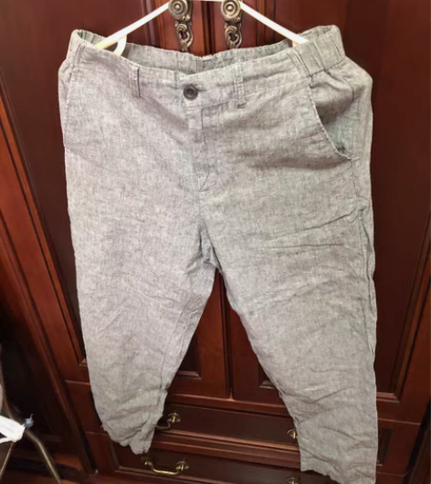 优衣库棉麻裤便宜出 几乎全新，腰围74，可...