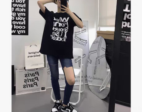 转卖Neysswyc 深蓝色女显瘦修身弹性...