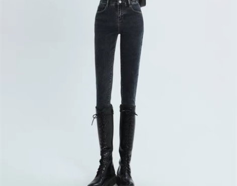 转卖MJB 2023早春新款牛仔裤女双扣高...