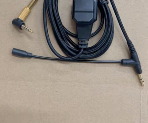 包邮带麦调音耳机编织线，2米长，高清麦克风...