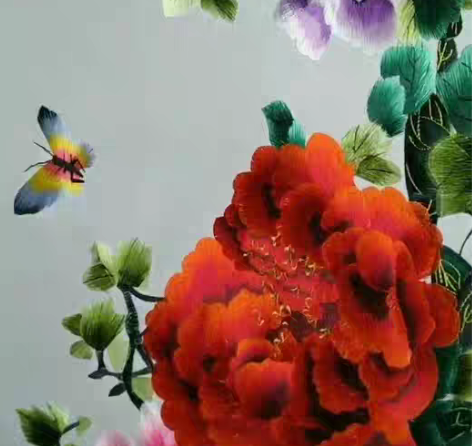 包邮清仓刺绣成品，客厅牡丹刺绣画苏绣 绣品...