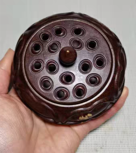 包邮精工莲藕铜香薰炉，鎏金薰香炉，复古禅意...