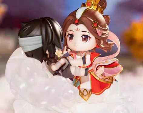 擎苍神武惊鸿Q版手办 送亚克力背景板 未拆...