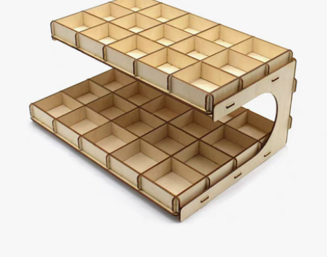 转卖木制格子收纳盒 多功能木质盒零件盒整理...