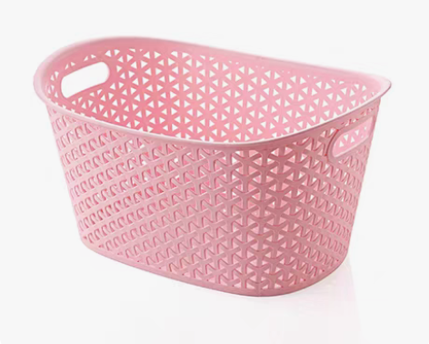 包邮全新 ins风藤条编织筐收纳筐篮桌面化...