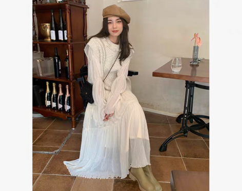 转卖ICELOLLY 初秋毛线马甲女春秋冬...