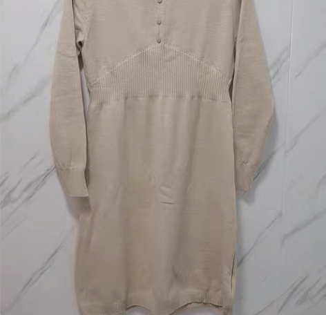 包邮朝花夕拾家的，针织连衣裙L码，布料柔软...