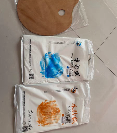 包邮水粉纸一包水彩纸一包,8K,木质调色板...