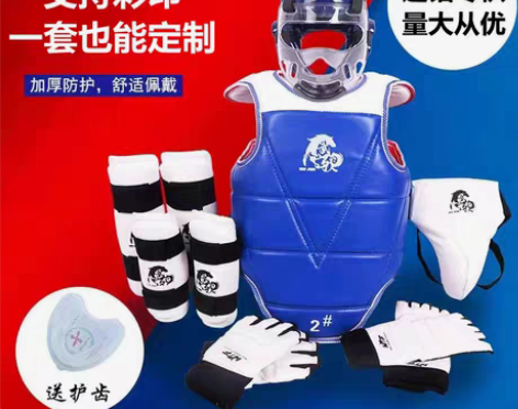 转卖成人儿童加厚跆拳道护具全套儿童护身实战...