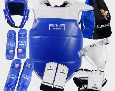 转卖康瑞跆拳道护具 全套儿童五八件套实战包...