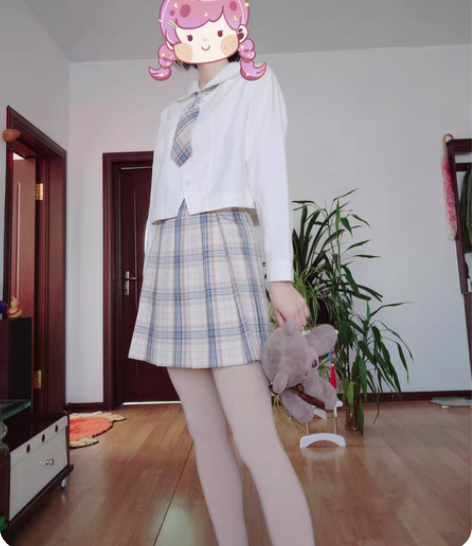 包邮中牌jk格群【姜撞奶】正版 尺码，45...