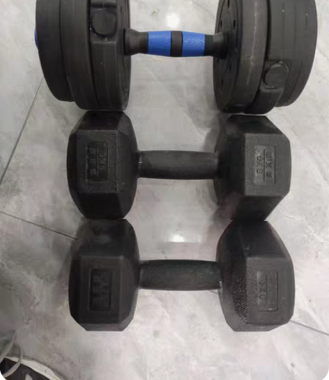 森克斯 包胶 哑铃 一对5kg一个10kg...