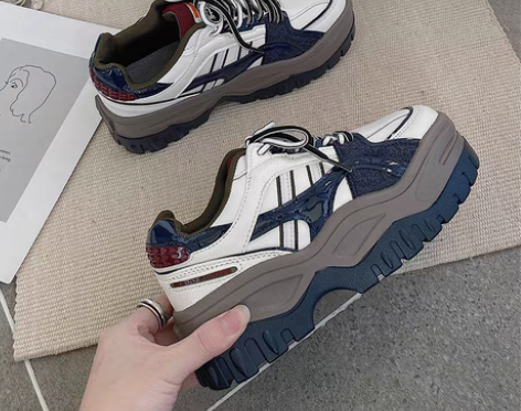 转卖老爹鞋女2022新款百搭韩版厚底圆头增...