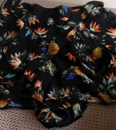 包邮ONLY夏季新款双层印花松紧腰短裤女1...