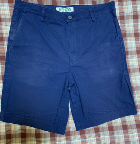 包邮Kenzo 男士直筒休闲短裤 海军蓝 ...