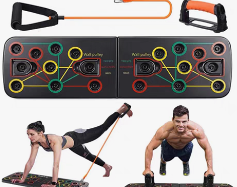 包邮俯卧撑板支架平板支持器材室内家用锻炼多...