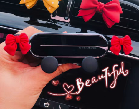 转卖手机车载支架2022新款可爱汽车出风口...