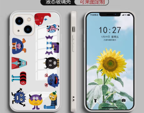 转卖iPhone12手机壳新款液态玻璃苹果...