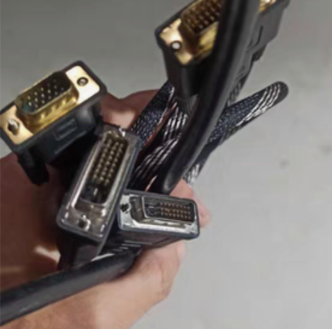 两三条dvi线，dvi转vga线，打印机数...