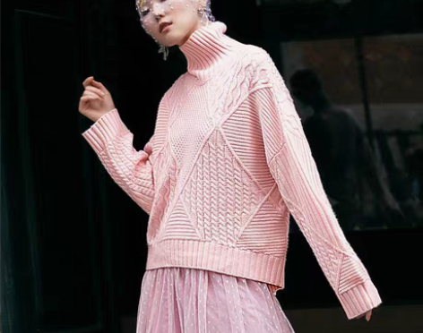 转卖25号：生活在左2020秋冬女装新款粉...