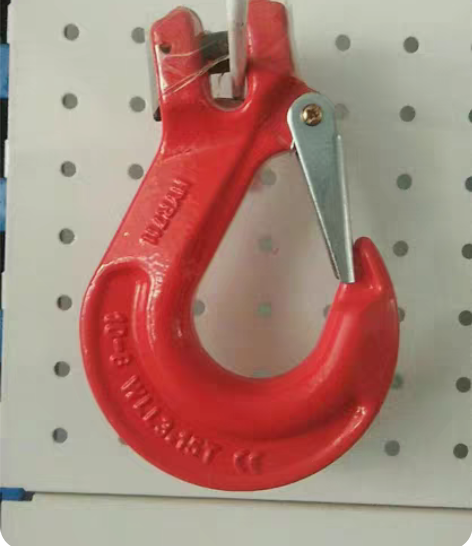 包邮羊角钩起重欧式羊角钩滑钩带舌片合金钢安...