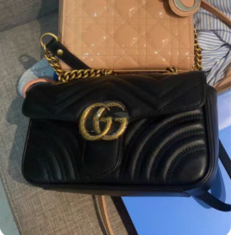 980。gucci marmont 黑金小...