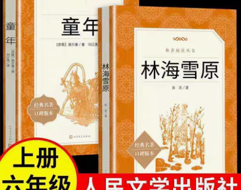 包邮全2本 林海雪原 童年必读正版书高尔基...