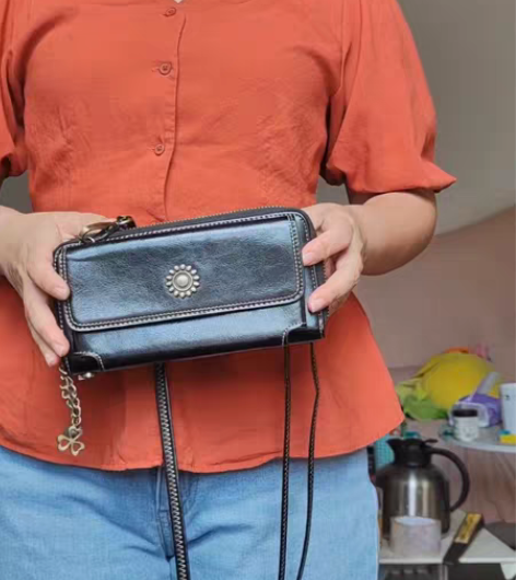 转卖纳兰杜钱包女潮韩版拉链多功能钱夹真皮女...