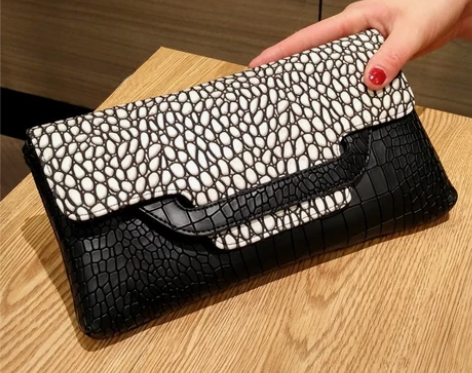 转卖正品欧美新款鳄鱼纹手拿包钱包女士长款大...