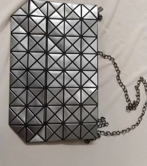 包邮新款百变菱格化妆包迷你折叠手拿包女便携...