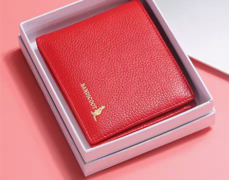 转卖袋鼠女士钱包女短款2021新款时尚真皮...