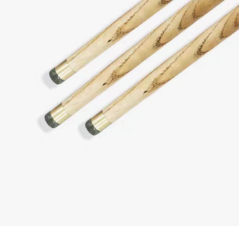 包邮美式台球球杆皮头黑8分体式九球杆白蜡木...