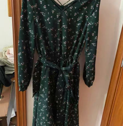 转卖【88狂欢价】拉贝缇格子衬衫连衣裙子女...