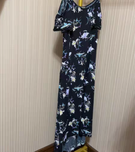 包邮拉夏贝尔吊带露肩连衣裙开衩吊带裙L码,...